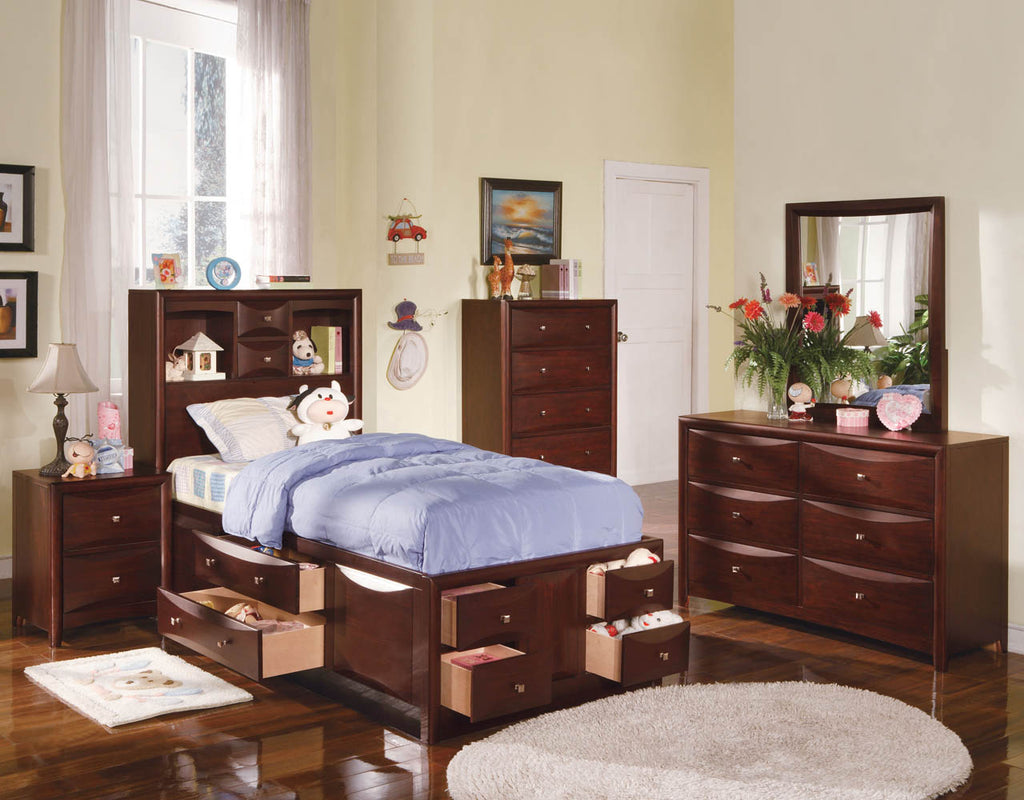 Full Espresso Finish Chess Bed