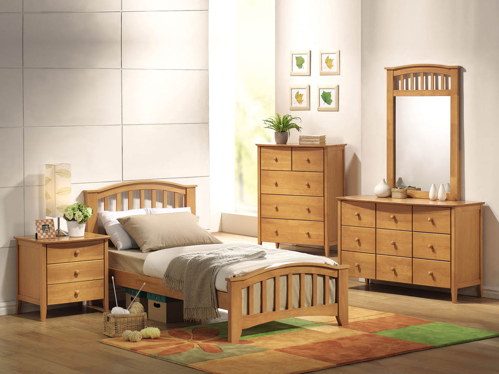 Maple Finish Twin Bed Frame