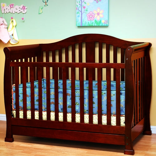Solid Wood 3-in-1 Crib with Drawer