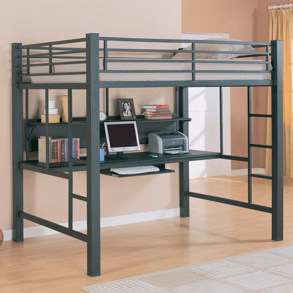 Metal Full Loft Bed Workstation Bunk Bed Full Bed