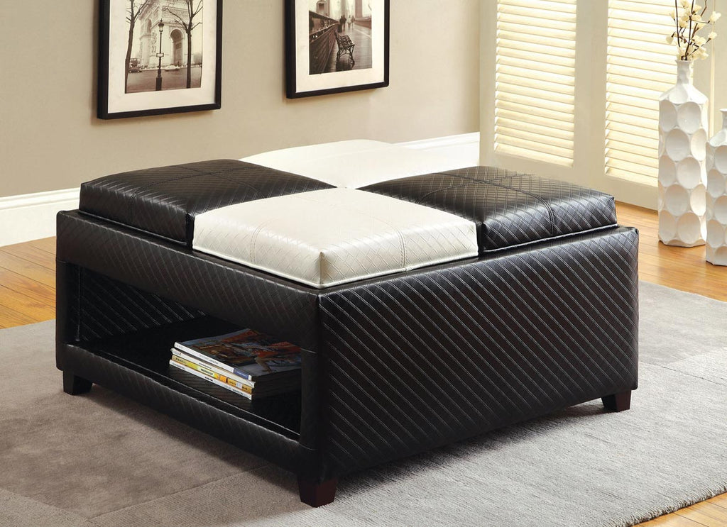 Black and White Ottoman