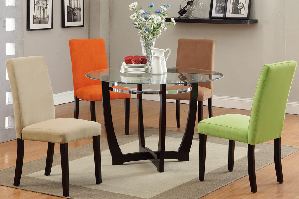 5 Piece Glass Top Dinning Table set