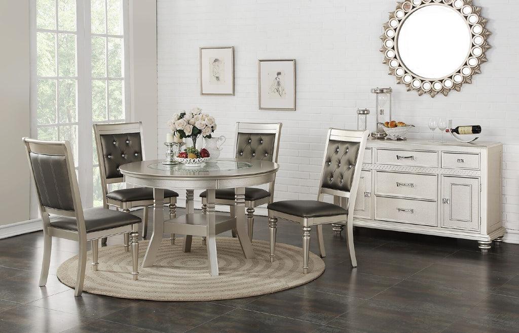 5-Pc Silver Finish Dining Set
