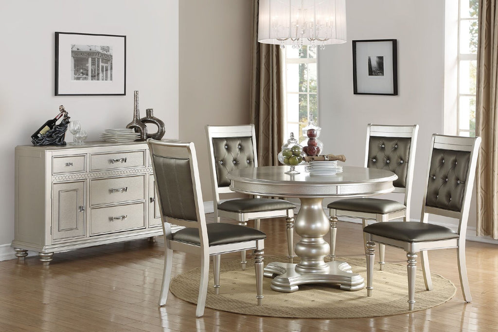5-Pc Silver Finish Dining Set