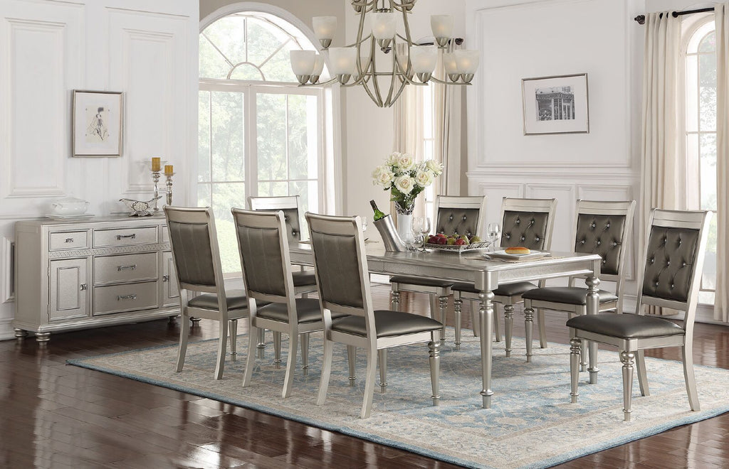 7-Pc Silver Finish Dining Set