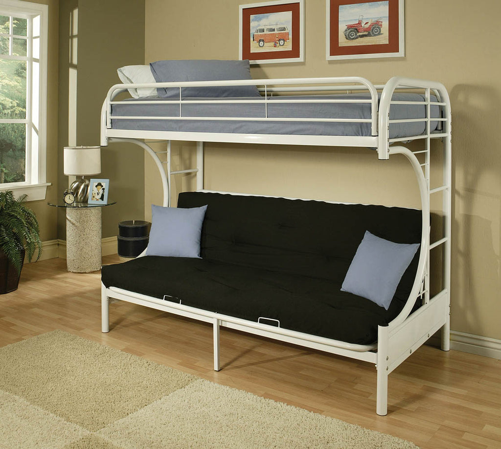 Twin/ Full Futon Bunk Bed with Mattress