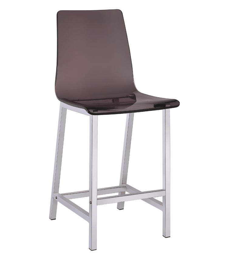 Acrylic Smoked Counter Height Stool