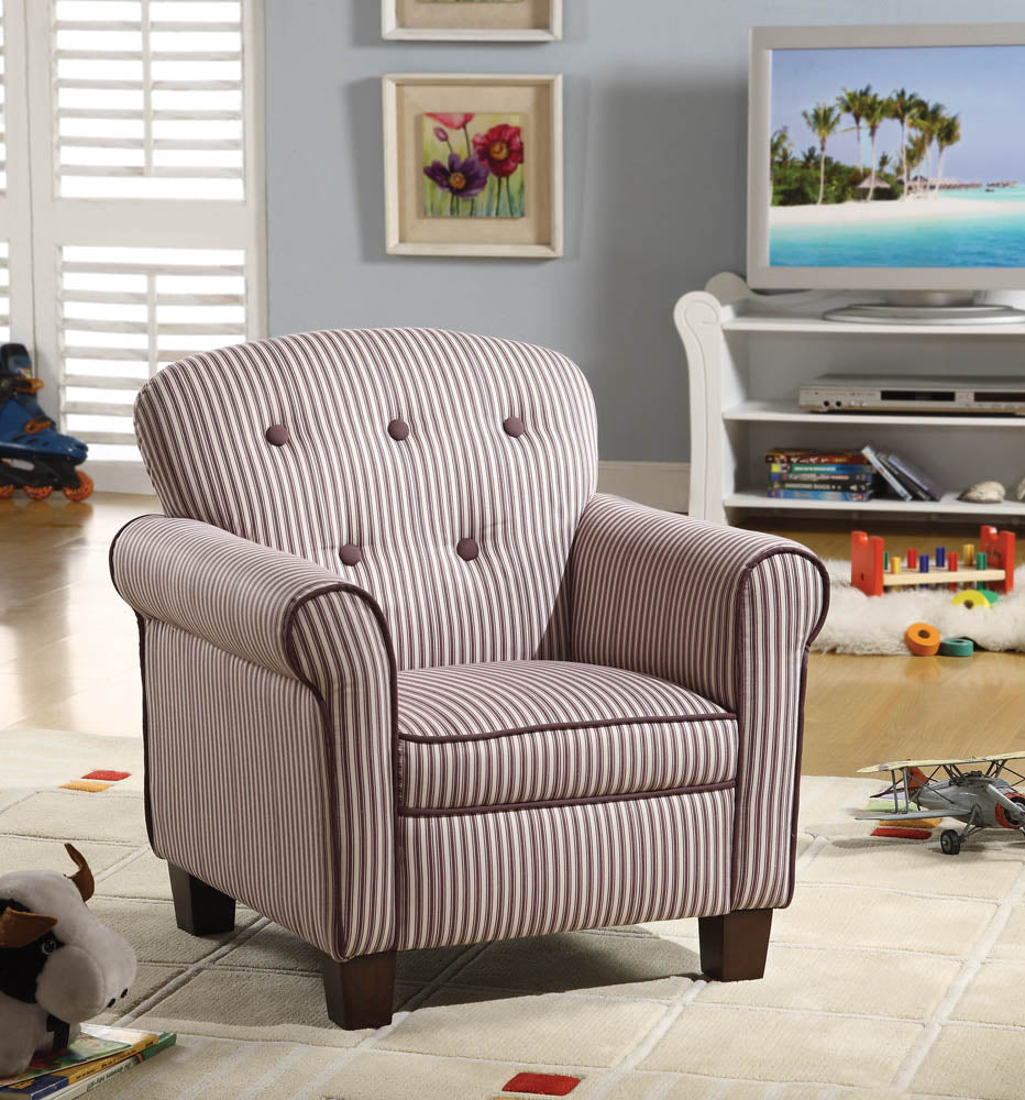 Children's Beige Chair with Buttons