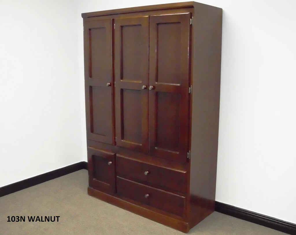 Walnut Finish Large Wardrobe