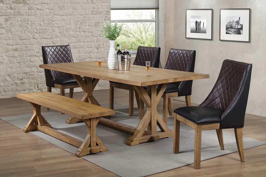 Vintage Oak Dining Table Set