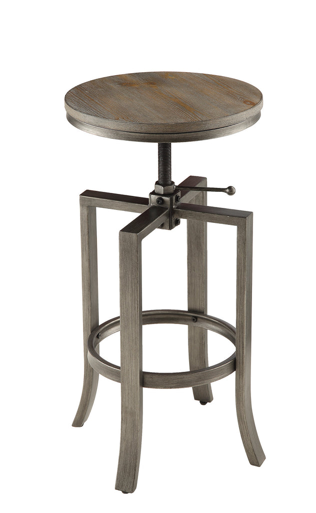 Brushed Nutmeg Adjustable Bar Stool