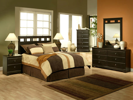 8 Pcs Queen Panel Bedroom Set with Mattreses
