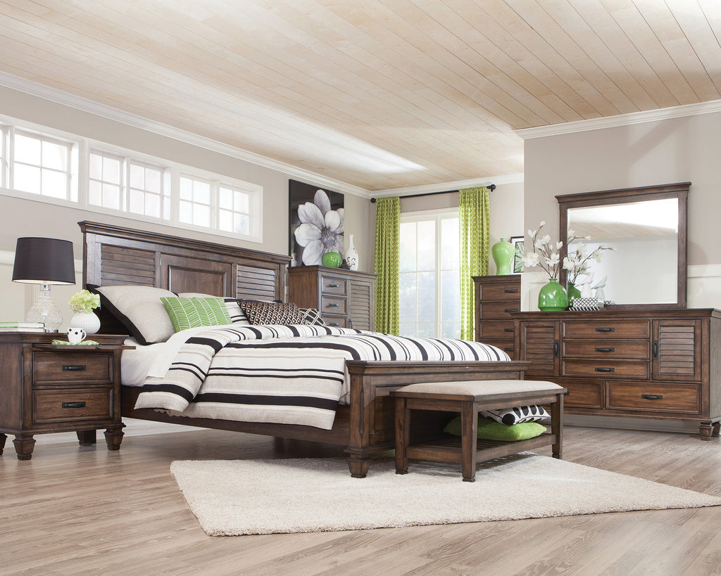Franco Bed with Louvered Panel Headboard