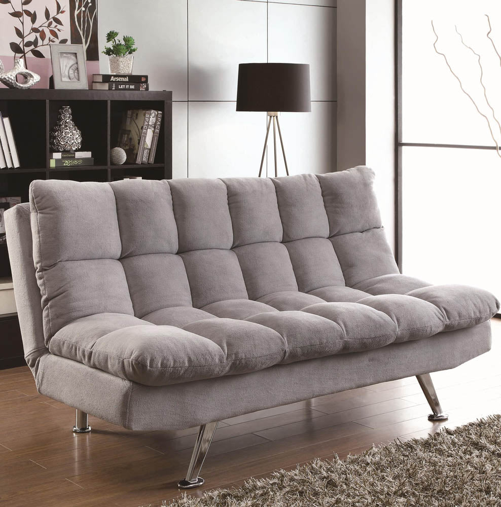 Light Grey Teddy Bear Fabric Sofa Bed