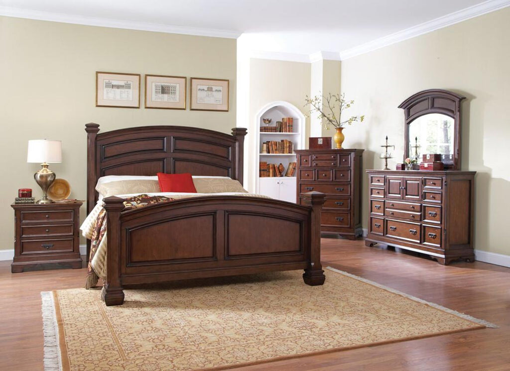 Queen Burnish Cognac Bed Frame