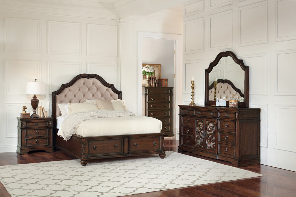 Ilana Storage Bed with Upholstered Headboard