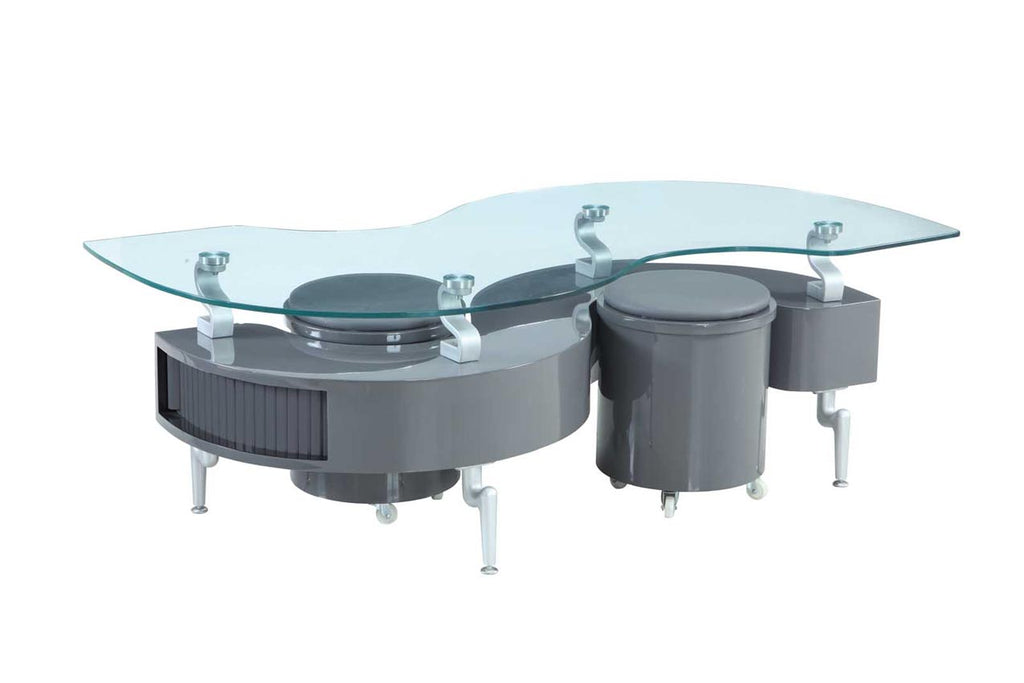 Grey Glossy Coffee Table