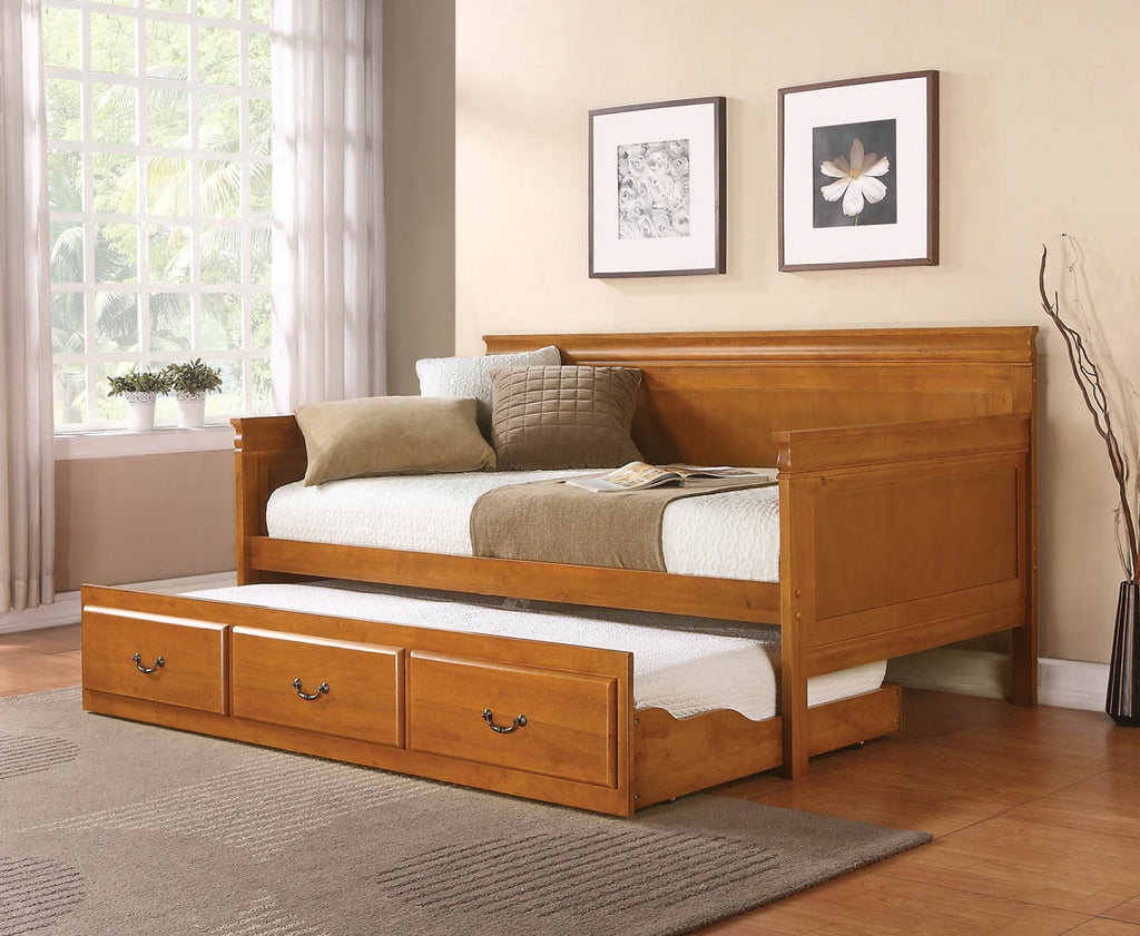 Oak Finish Wooden Day Bed