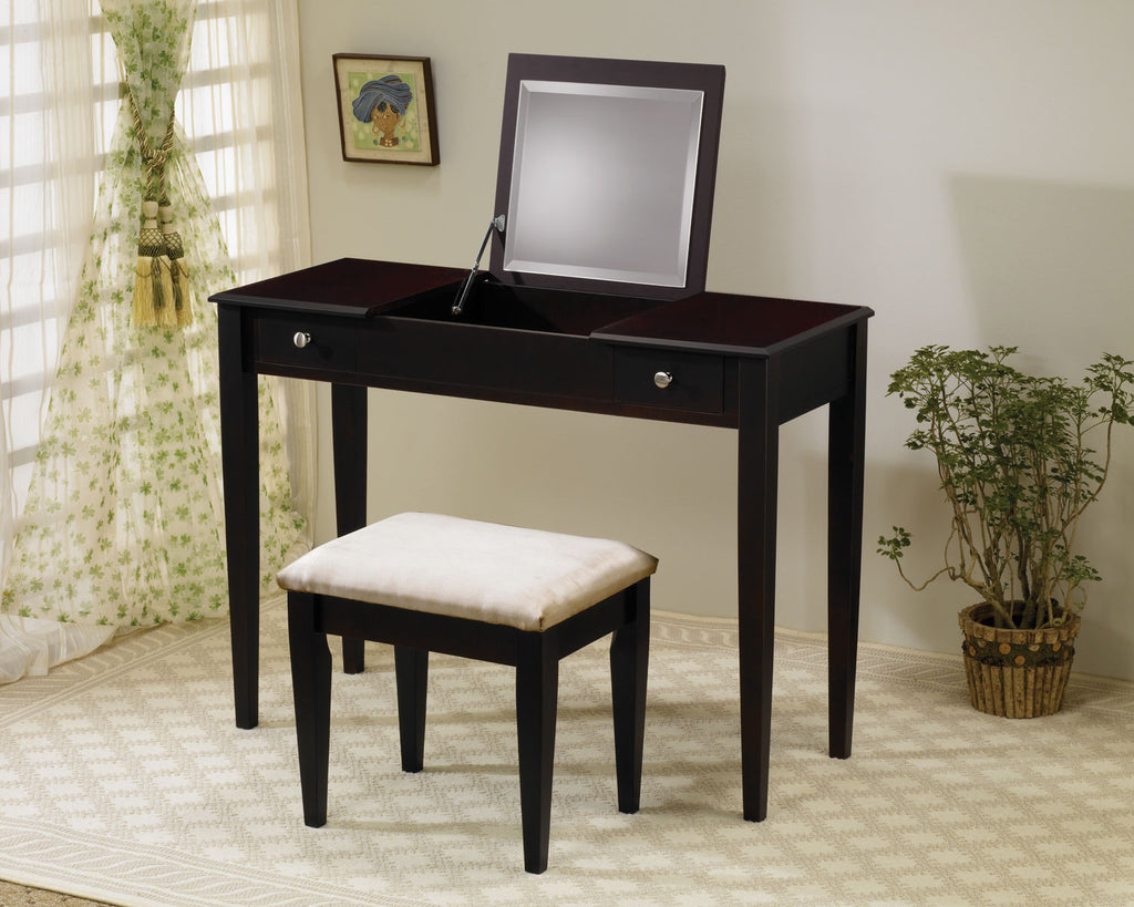 2 Piece Cappuccino Finish Vanity Set