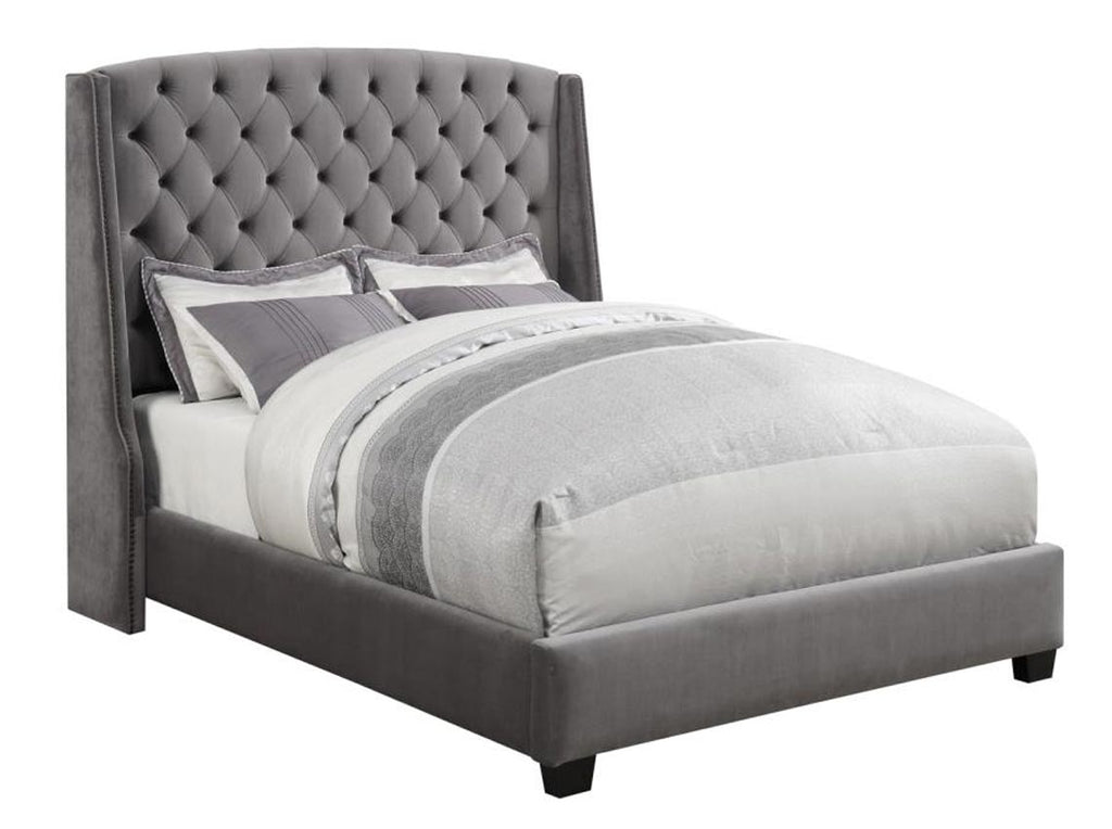 Grey Tufted Bed Frame