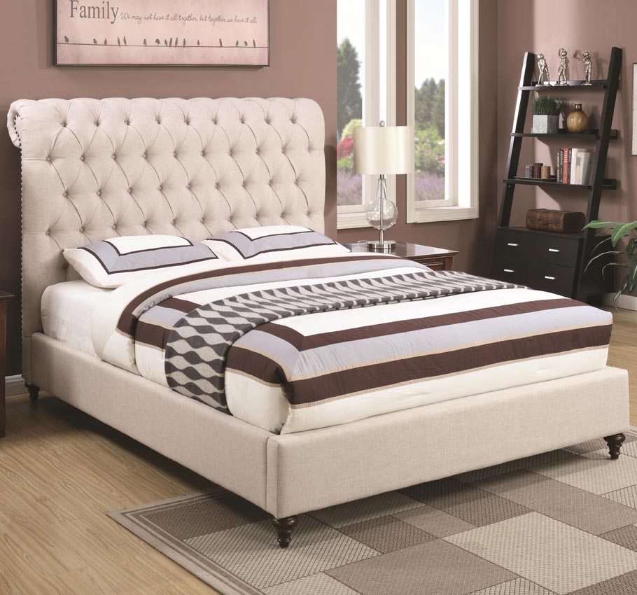 Devon Upholstered Bed Frame-color option