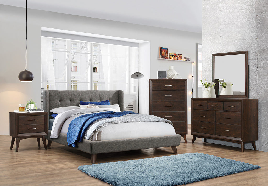 Carrington Low Profile Platform Upholstered Bed