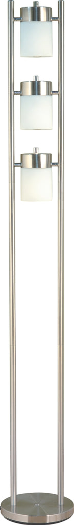 Modern Silver and White Floor Lamp