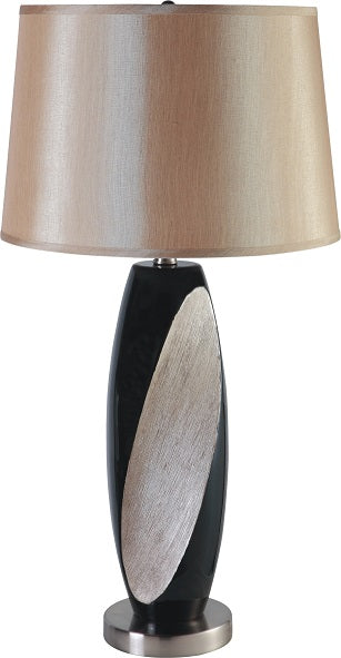 Black and Tan Ceramic Table Lamp