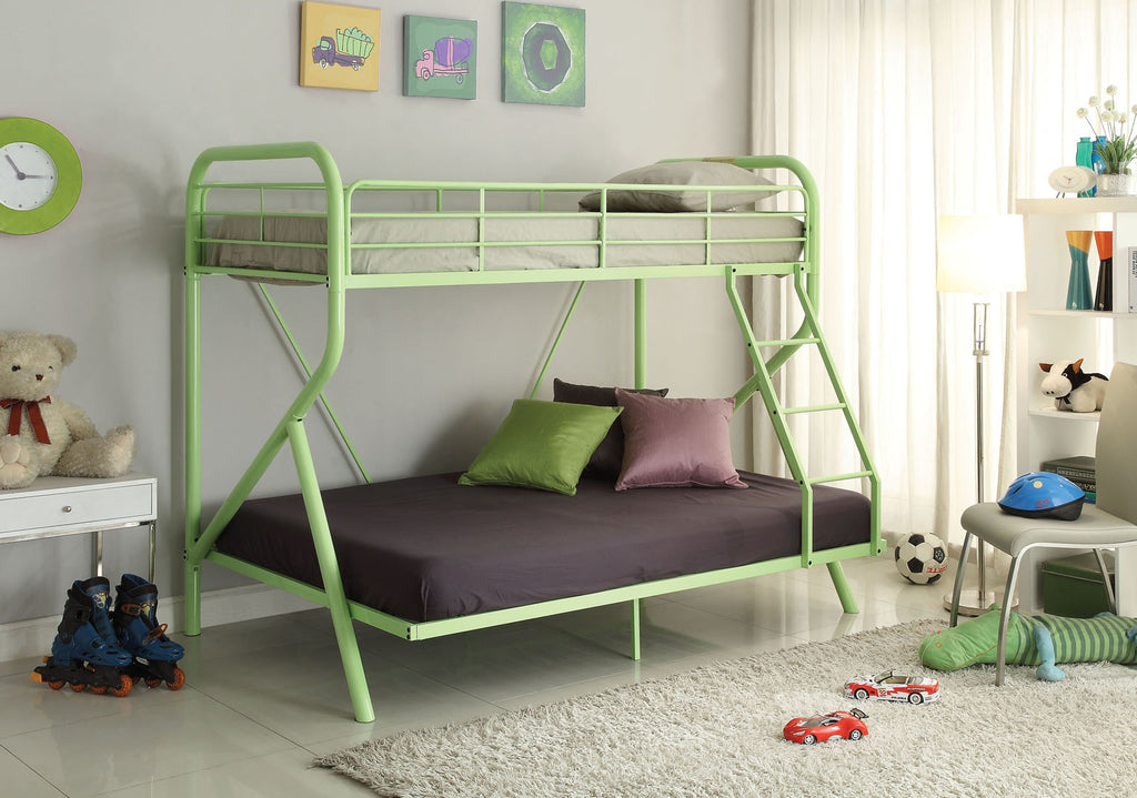 Green Finish Twin/Full Bunk Bed