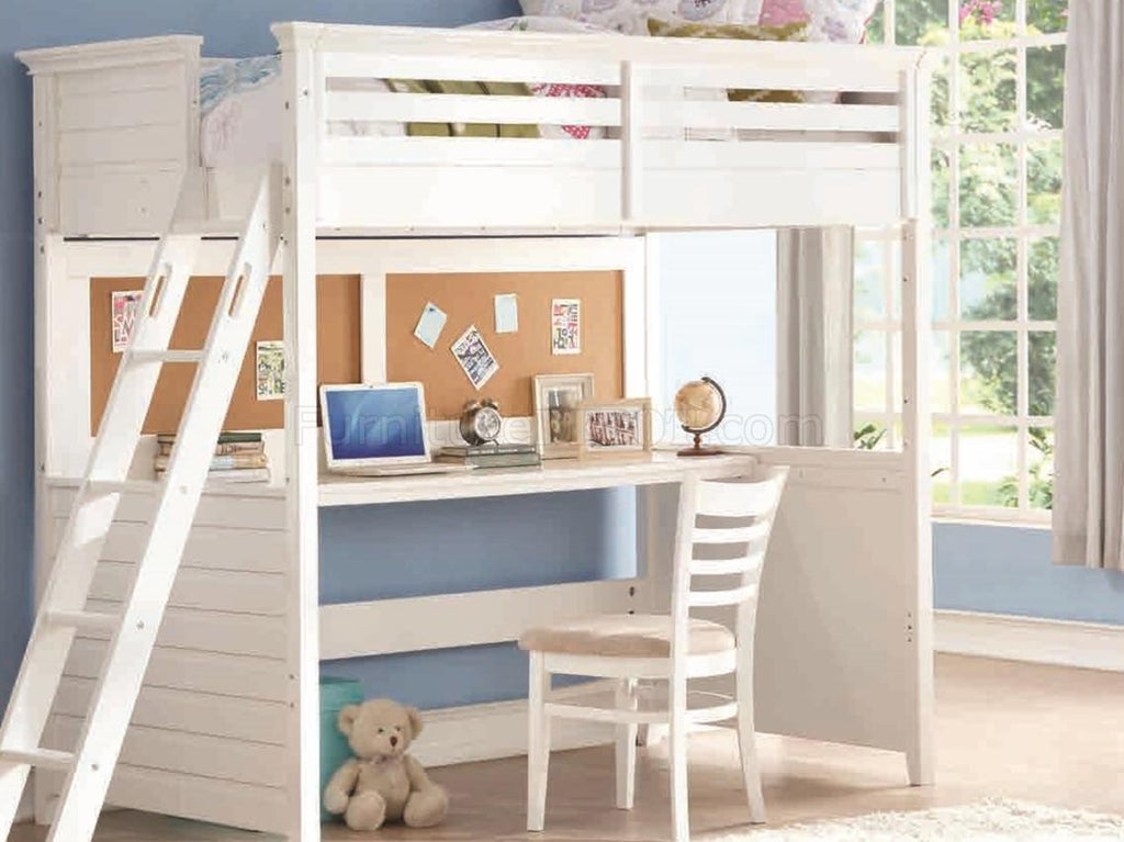 Twin White Finish Loft Bed
