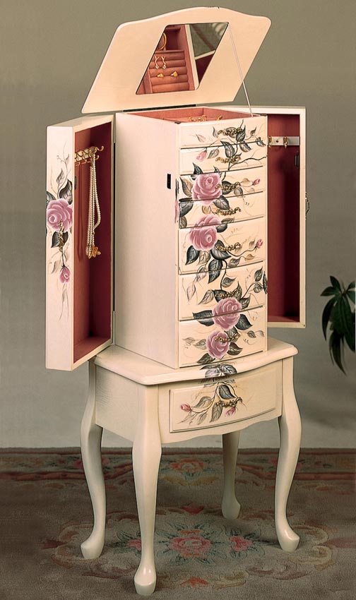Off White Jewelry Armoire