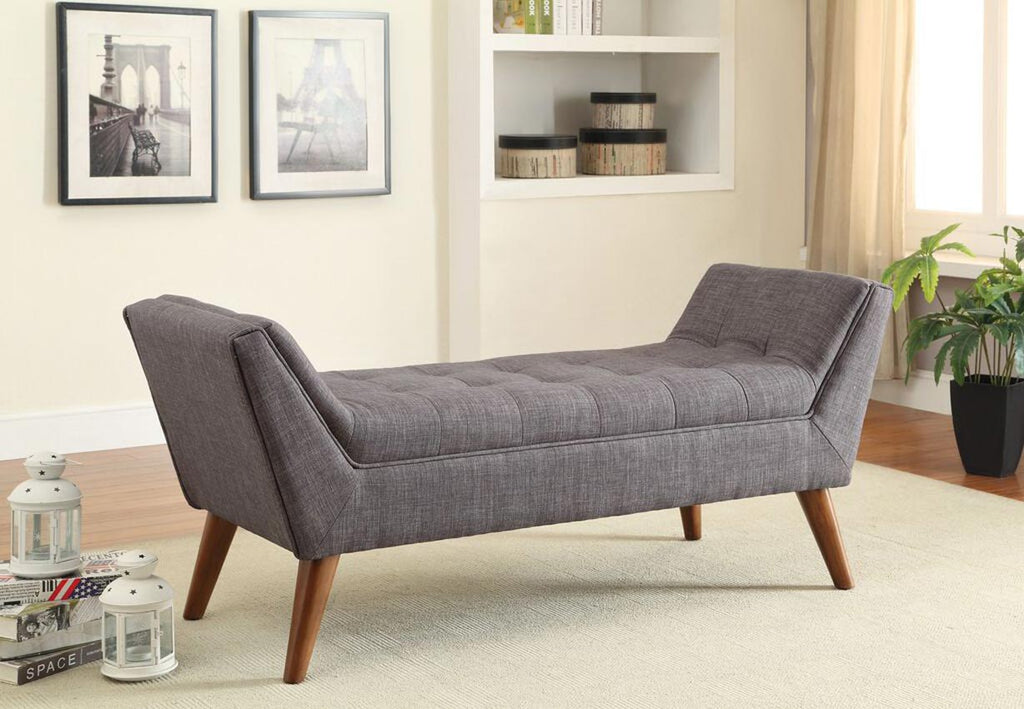 Grey Linen Retro bench