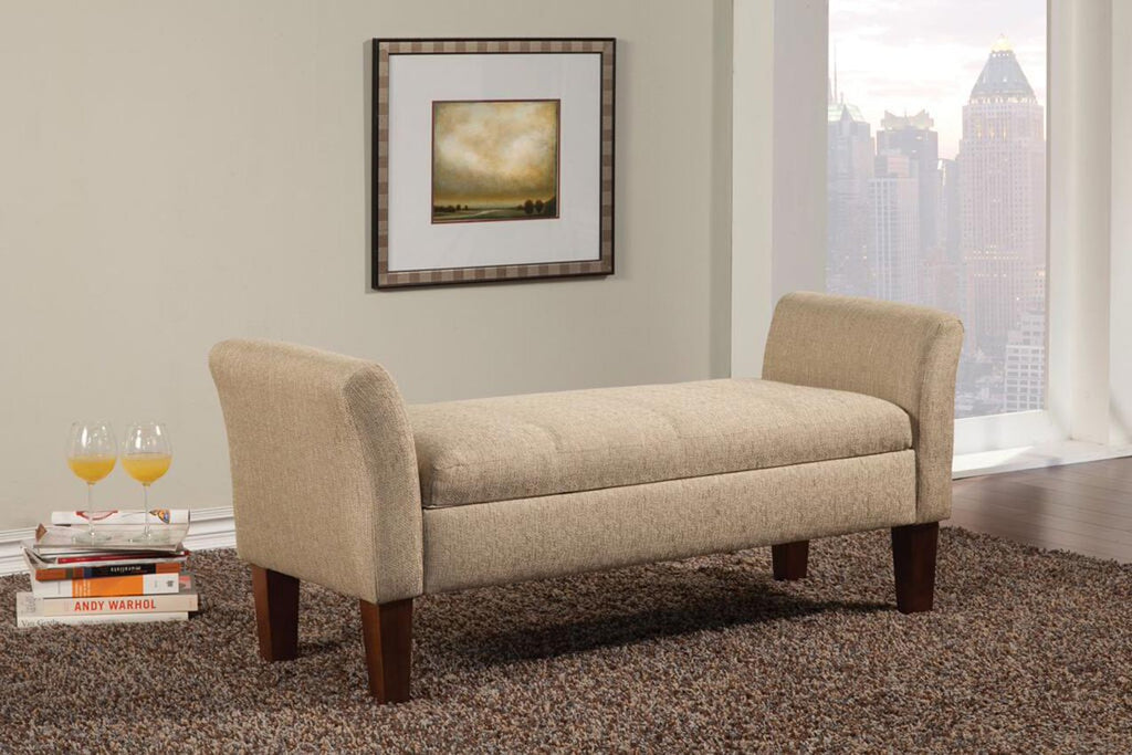 Tan Storage Bench