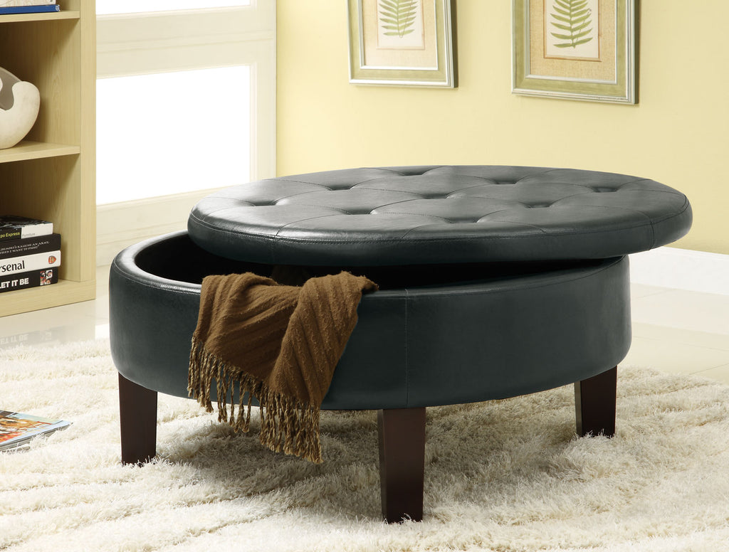 Dark Brown Circular Storage Compartment