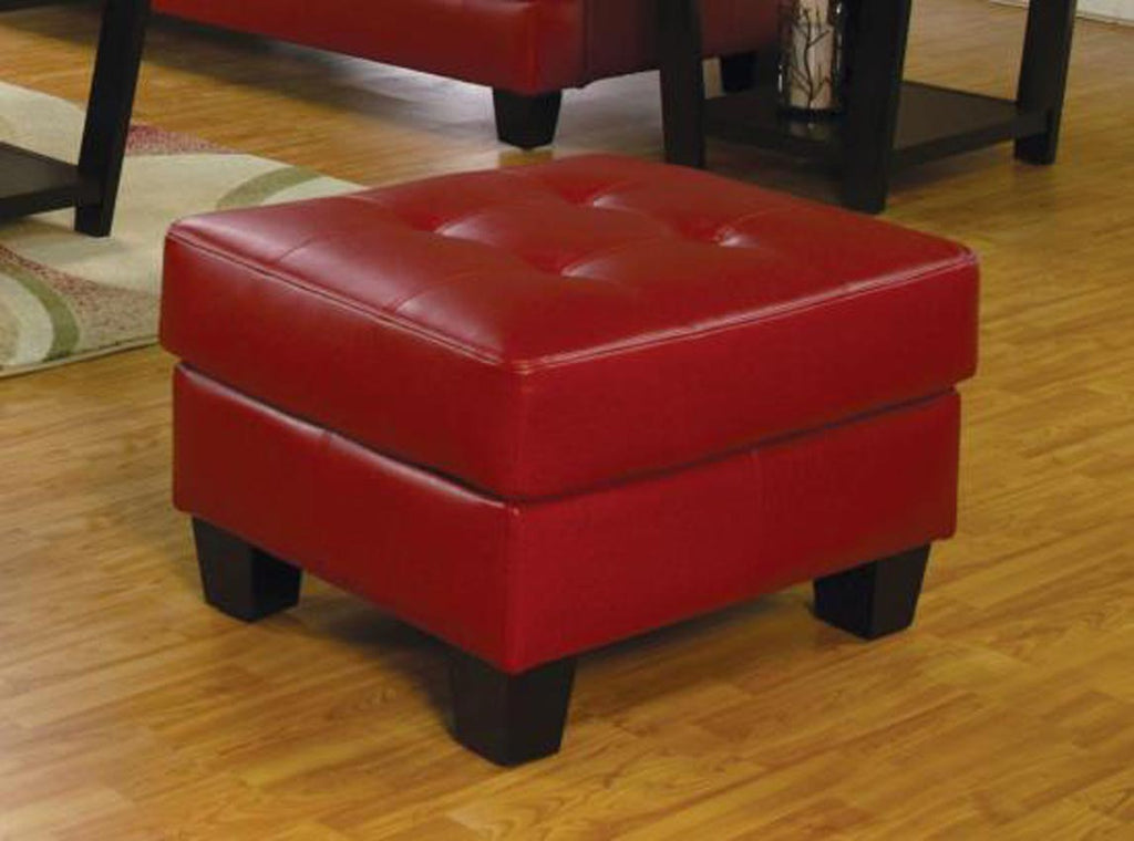 Faux Leather Ottoman-color option