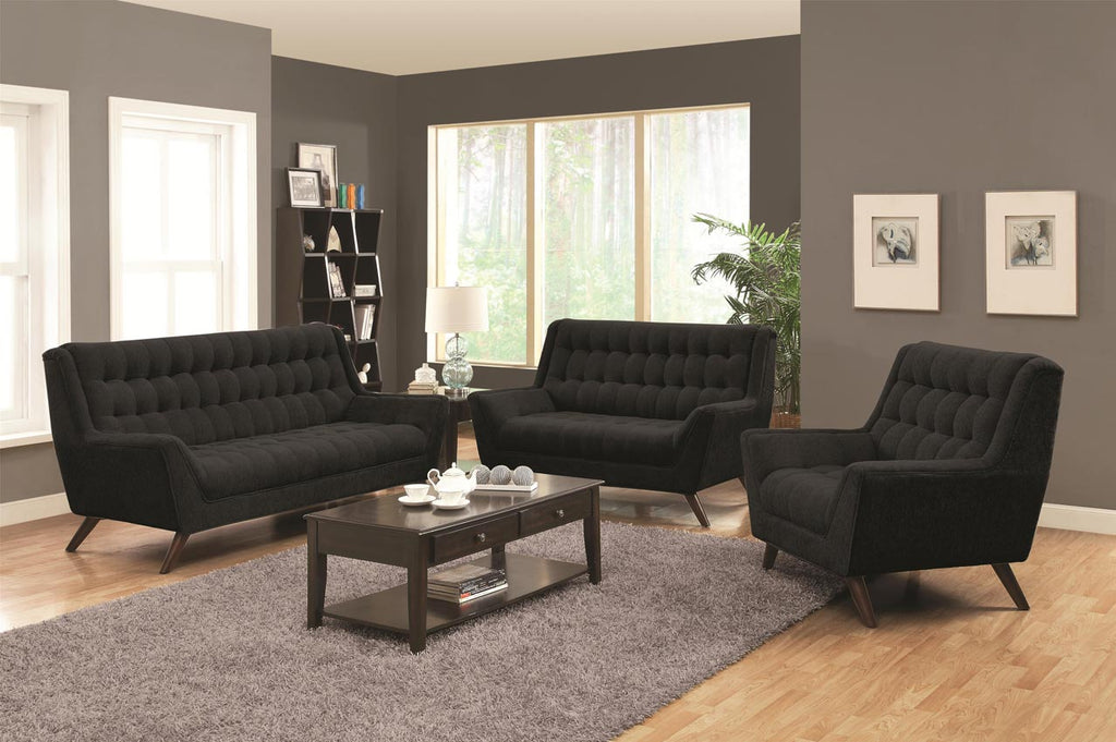 2 Pcs Natalia Retro Sofa w/ Flared Arms