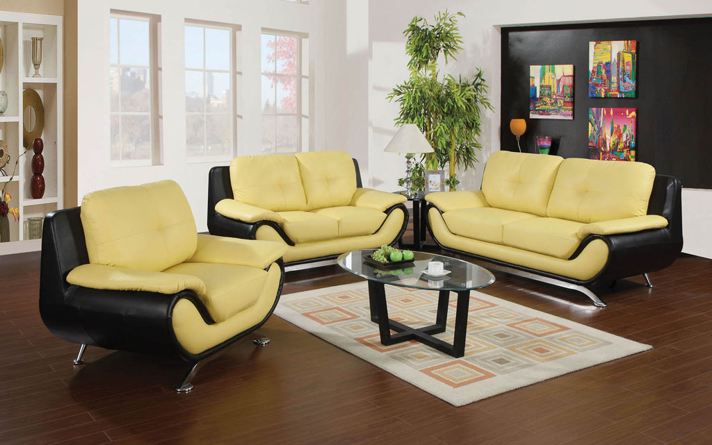 Black and Yellow Modern Sofa