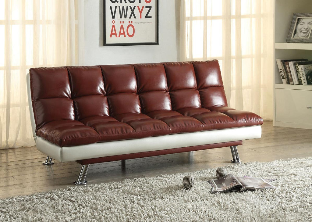 Dark Red Adjustable Sofa