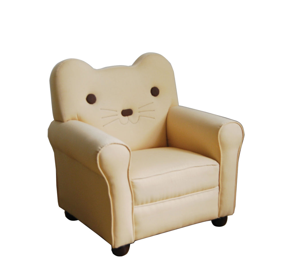 Kitty Style Beige Fabric Youth Chair