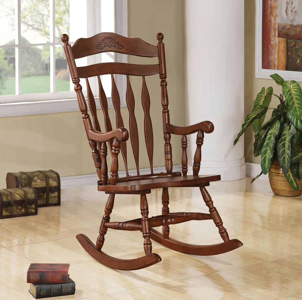Dark Walnut Finish Rocking Chair