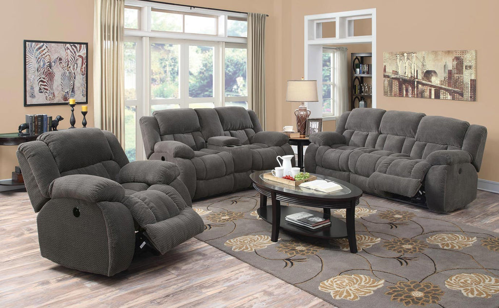 2 Pcs Casual Pillow Padded Power Reclining Sofa Set