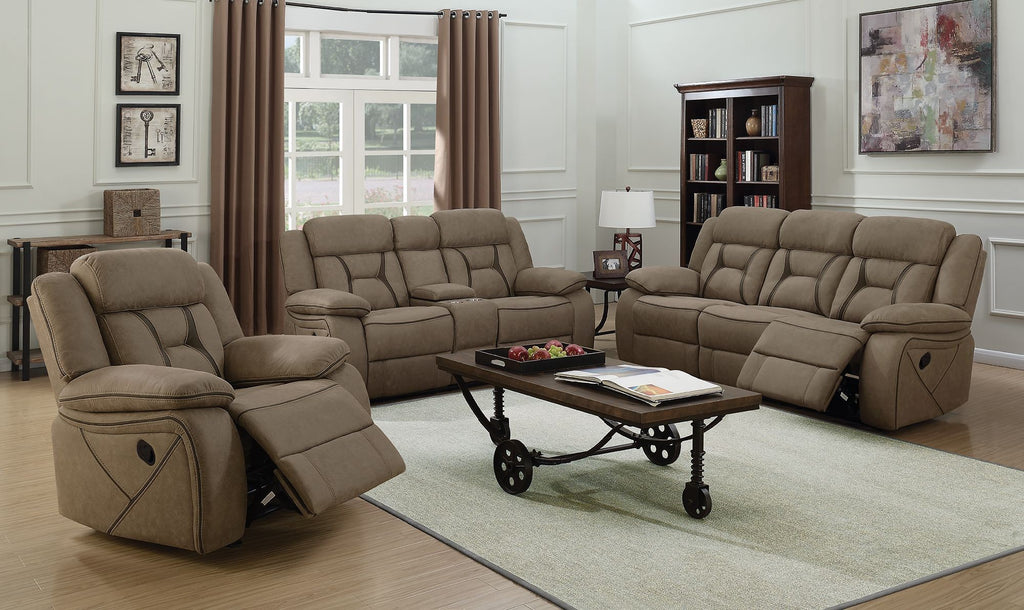 2 Pcs Padded Glider Recliner with Contrast Stitching by Coaster