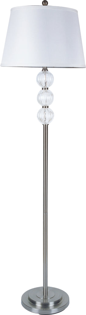 Silver with Chrystal Balls Floor Lamp
