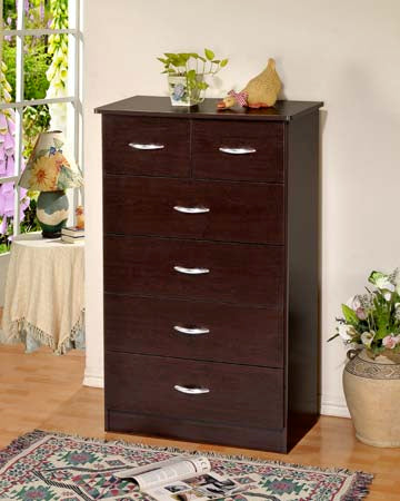 6 Drawer Espresso Finish Chest