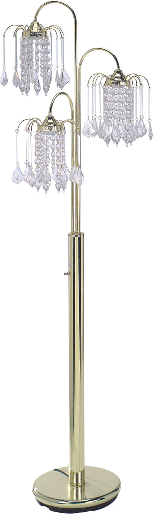 Chrystal and Gold Plated Floor Lamp
