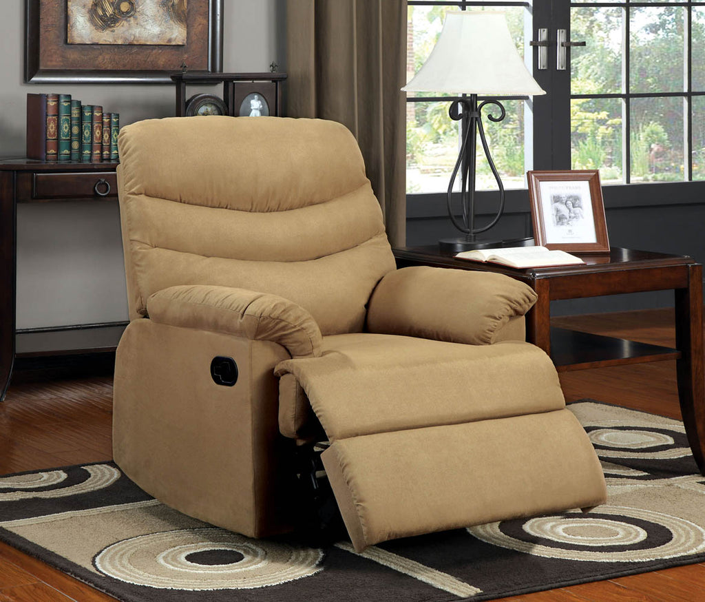 Tan Suede Recliner
