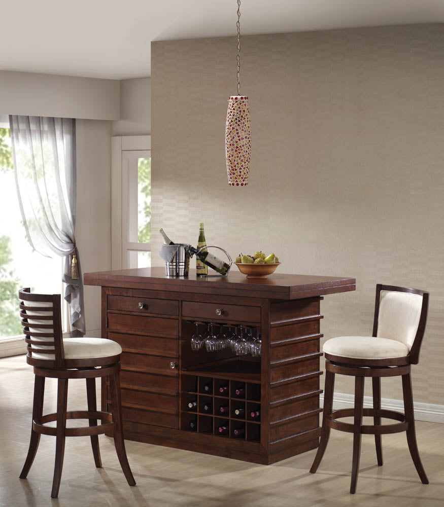 3 Piece Cherry Finish Bar Set