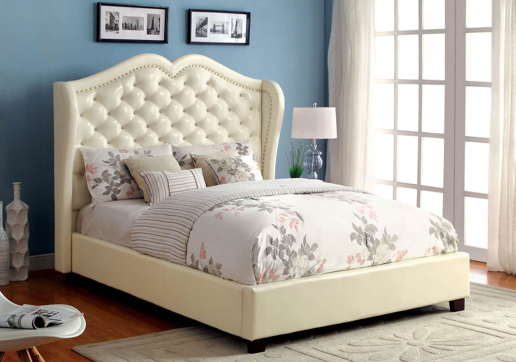 Monroe Ivory Bed Frame