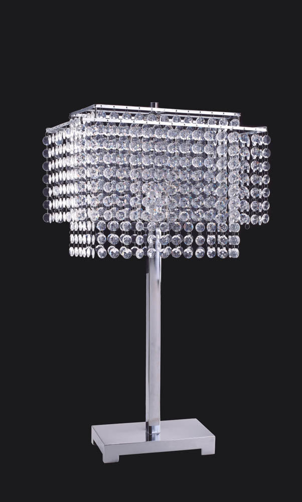 Metal and Chrystal Table Lamp