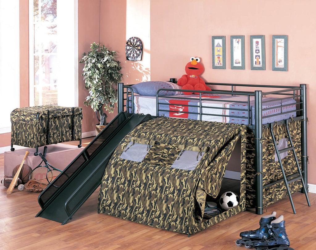 Army Loft Bed with Slide